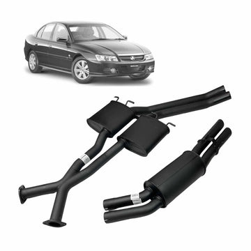 Redback Dual 2.5" Catback Exhaust for Holden Commodore VX VT VY VZ V8 LS1 5.7L And Supercharged V6 Sedan - Brixton 4x4 - Buy Online Now!